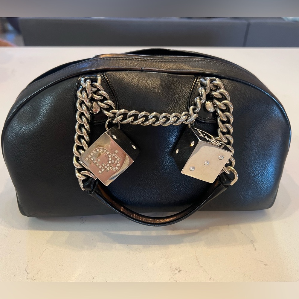 VINTAGE Christian Dior Black Gambler Dice Bag